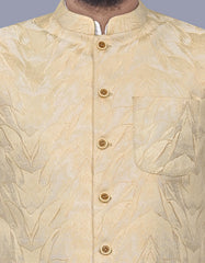 Cream Texture Waist Coat WC2601C-36