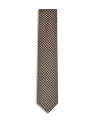 Brown Geometric Tie