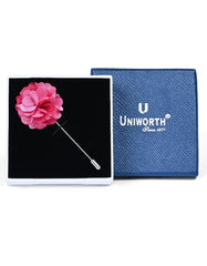 Pink Floral Coat Lapel Pin
