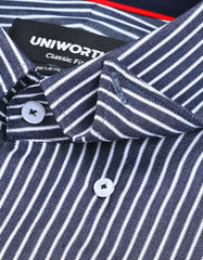 Stripe Navy Classic Fit Shirt FS2823RF-15.5
