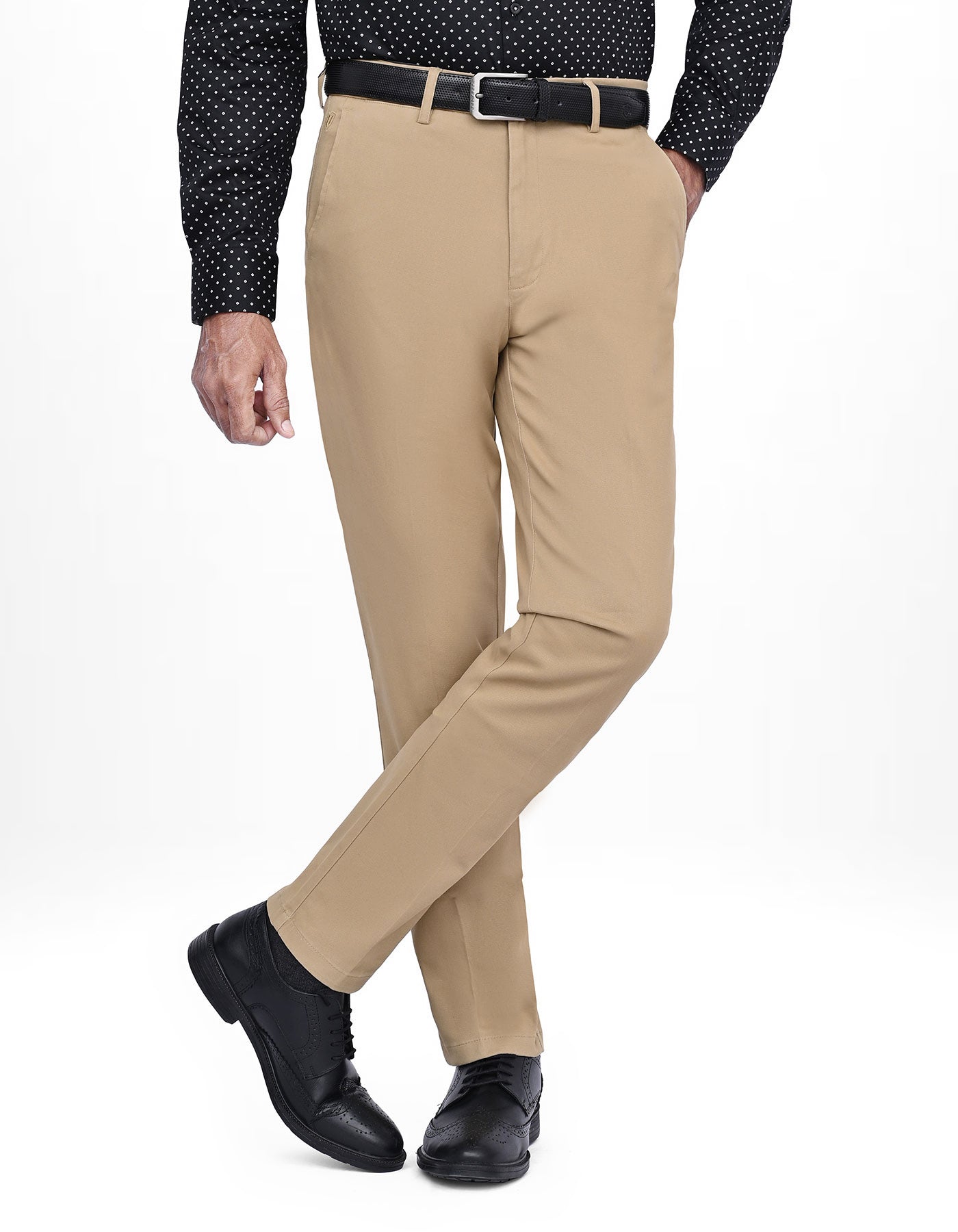 Khaki Classic Fit Cotton Trouser FTC2532C-32