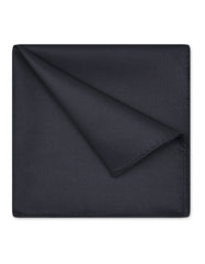 Black Plain Pocket Square
