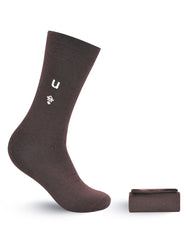 Brown Plain Socks