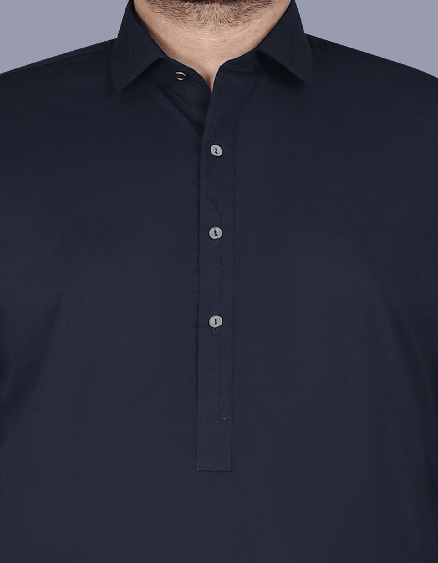 Navy Plain Kameez Shalwar KS2531S-S