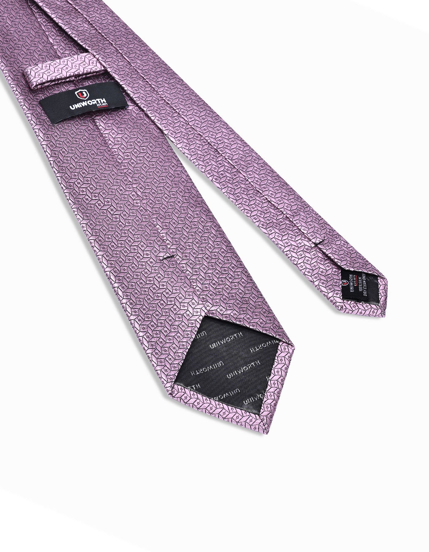 T Pink Geometric Tie
