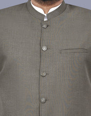 L Olive Texture Waist Coat WC2516-2S-36