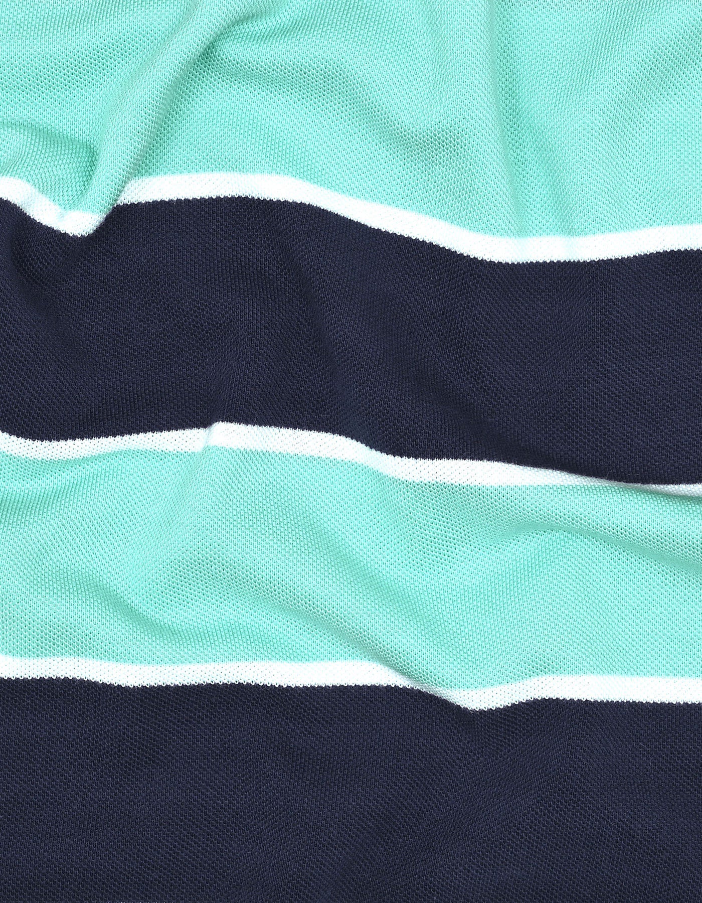 Aquatic Stripe Pique Polo Shirt