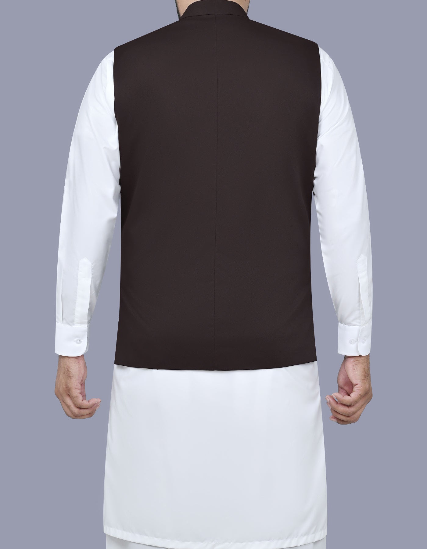Chocolate Plain Waist Coat WC2502-5C-40