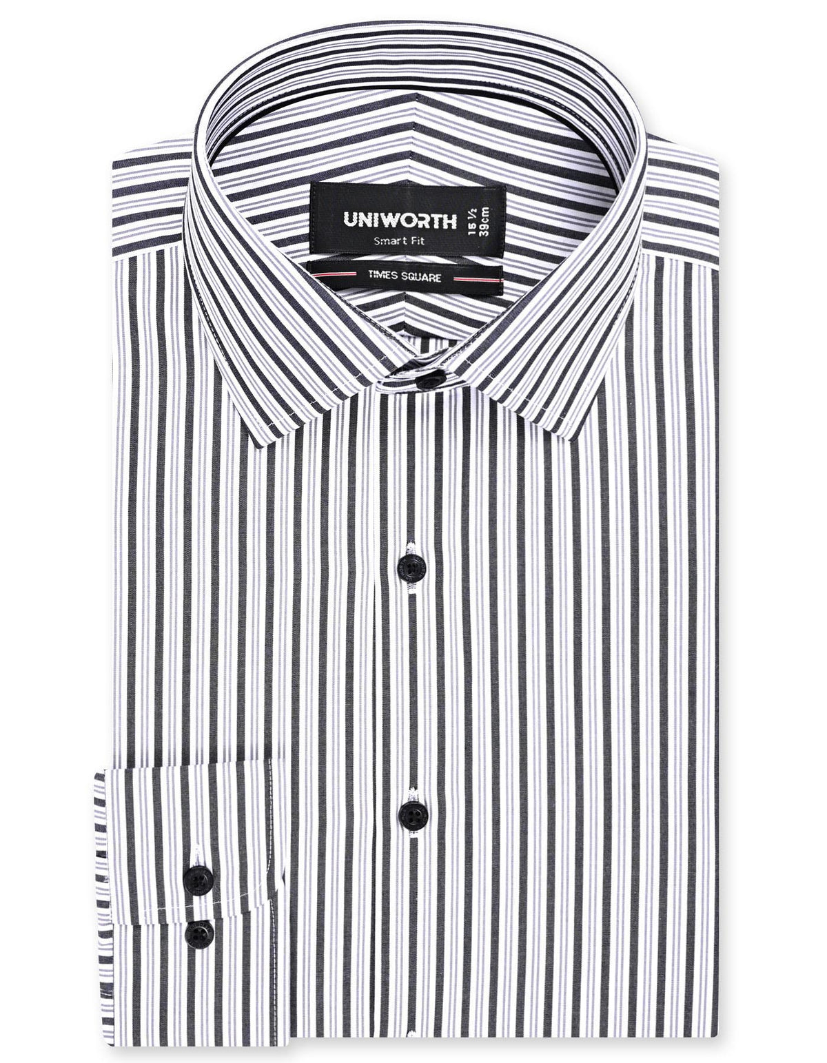 Stripe Black Tailored Smart Fit Shirt FS2858SF-14.5
