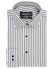 Stripe Black Tailored Smart Fit Shirt FS2858SF-14.5