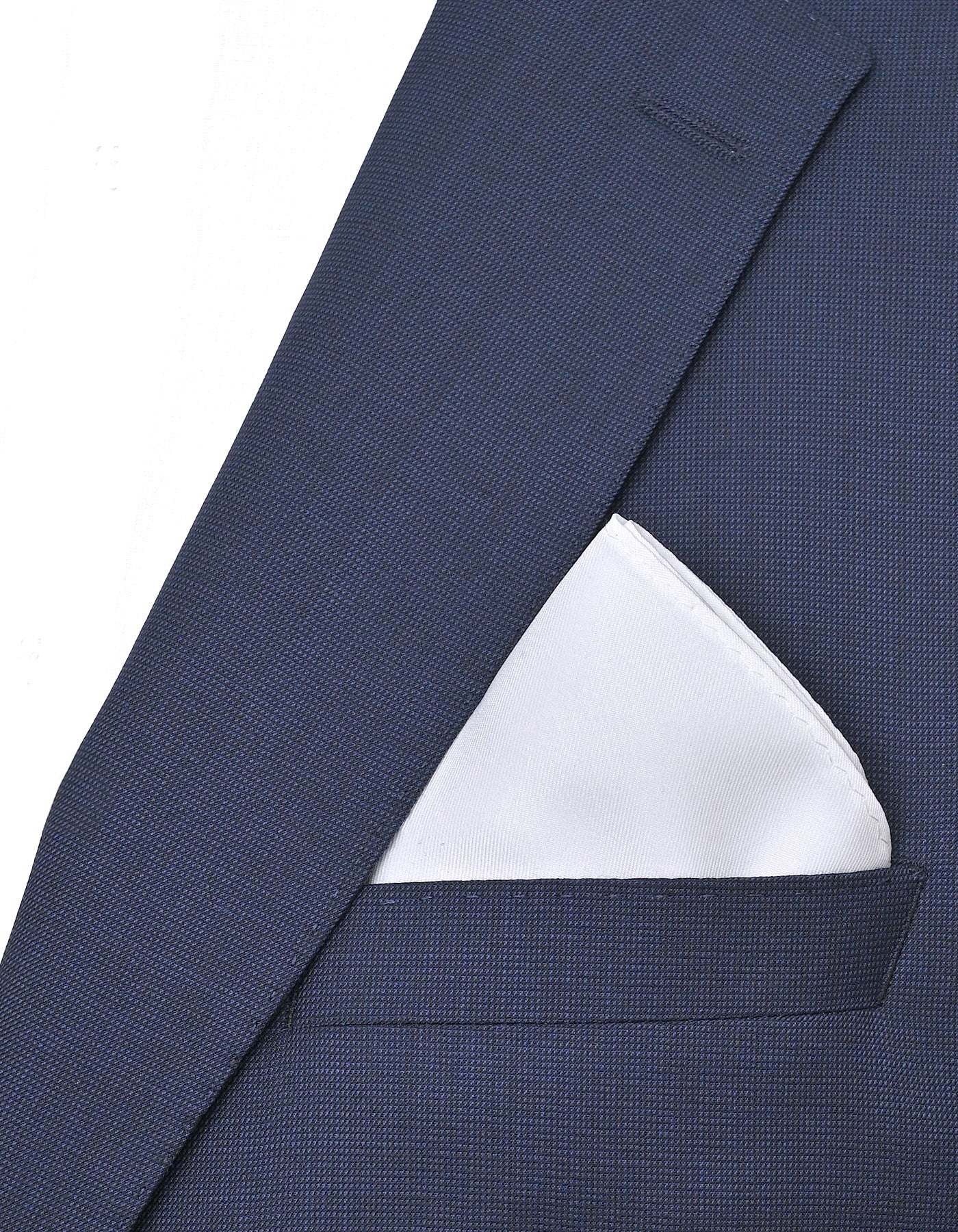 White Plain Pocket Square