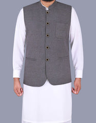 Grey Plain Waist Coat WC2381-12S-36