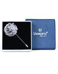 Silver Floral Coat Lapel Pin