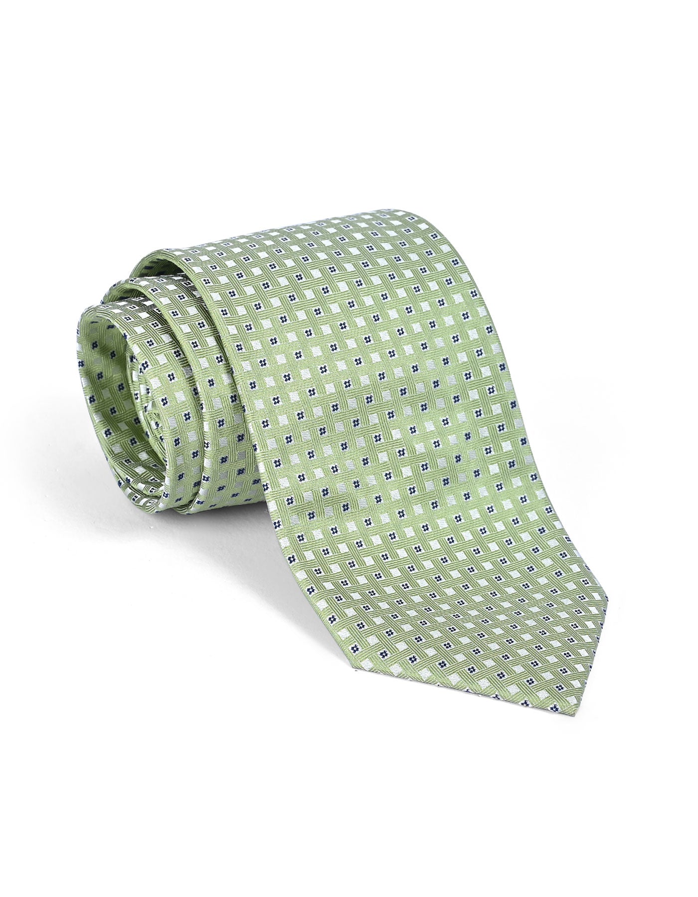L Green Geometric Tie