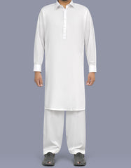 White Texture Kameez Shalwar KS26117R-XS