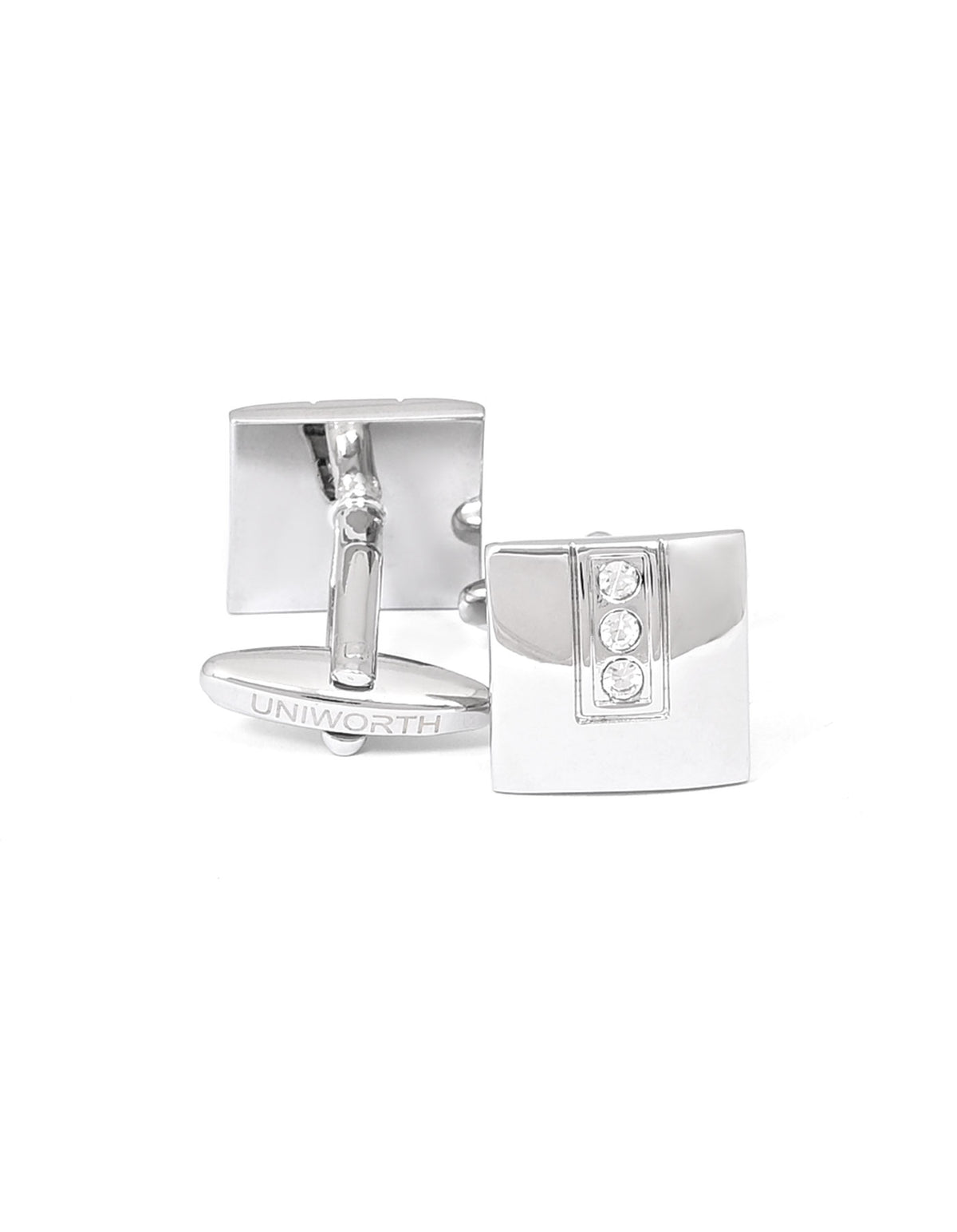 Silver Square Cufflink