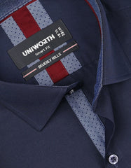 Plain Navy Tailored Smart Fit Shirt FS1601-4SF-15
