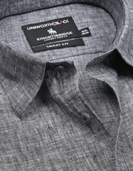 Plain Charcoal Tailored Smart Fit Shirt FS2419-3SF-15