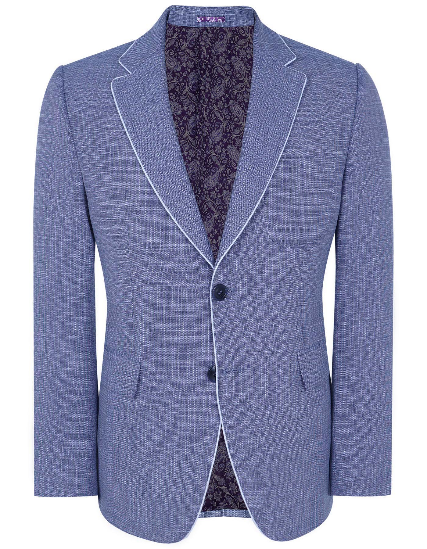 L Blue Tailored Smart Fit Coat CC2353-34