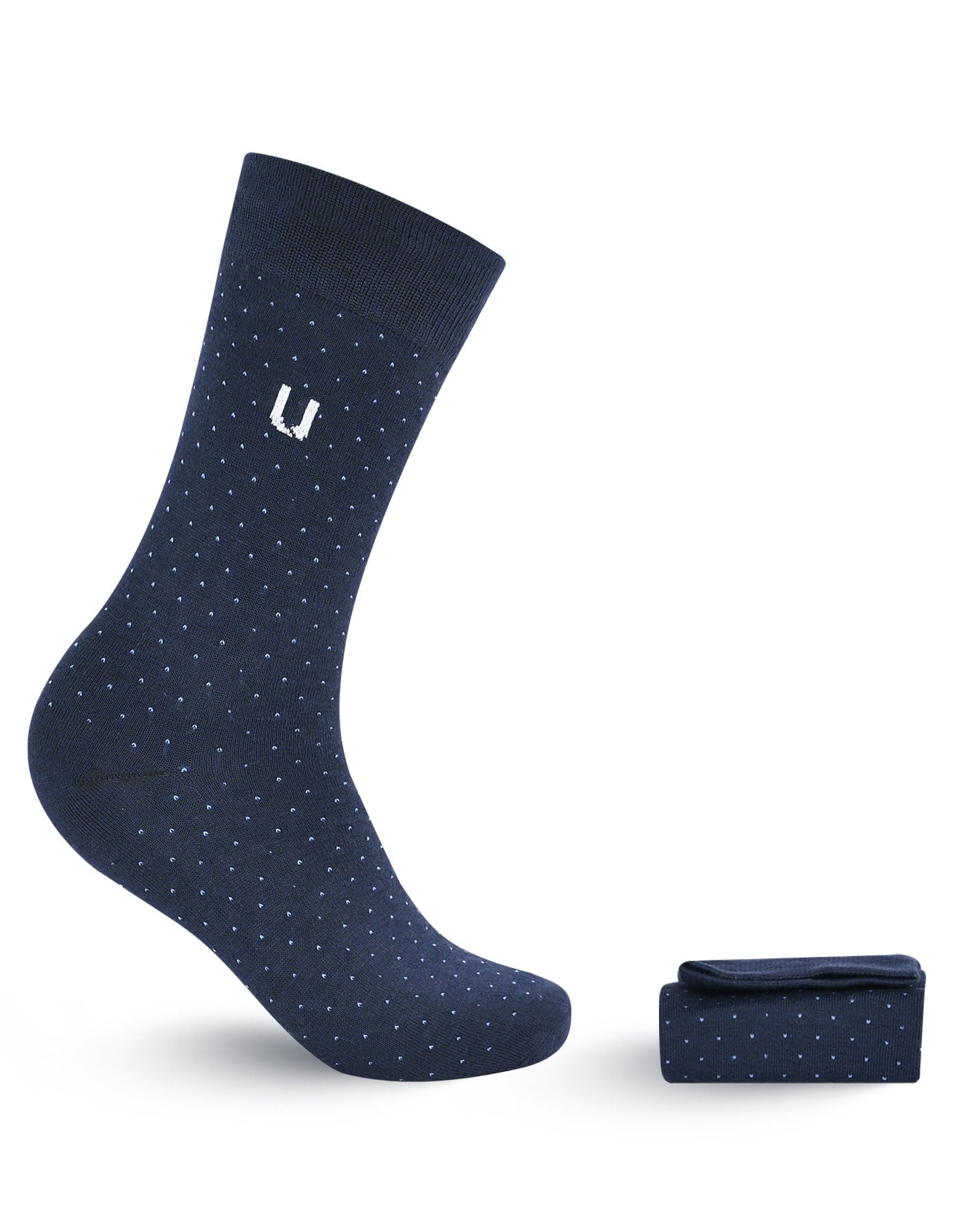 Navy Dotted Socks