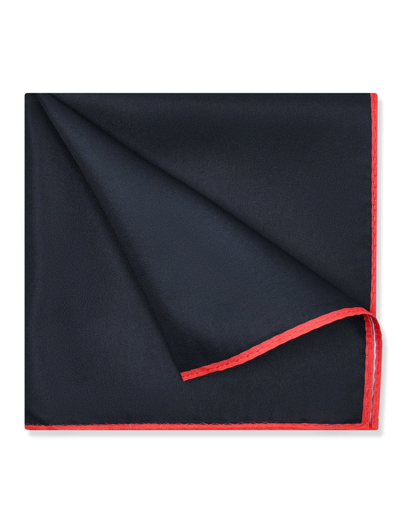 Black Plain Pocket Square