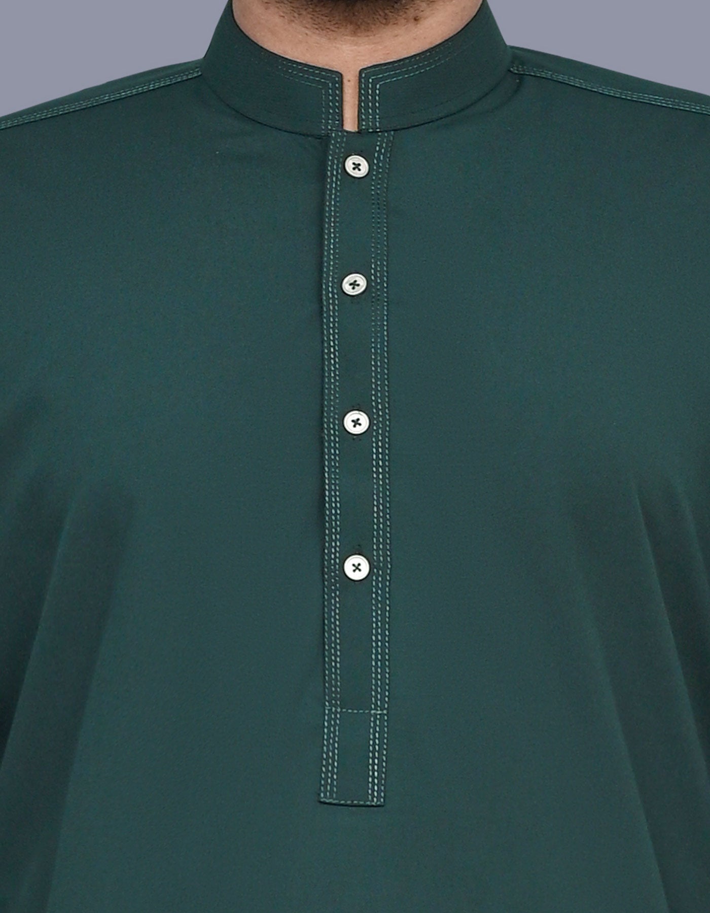 D Green Plain Kameez Shalwar KS2564R-S