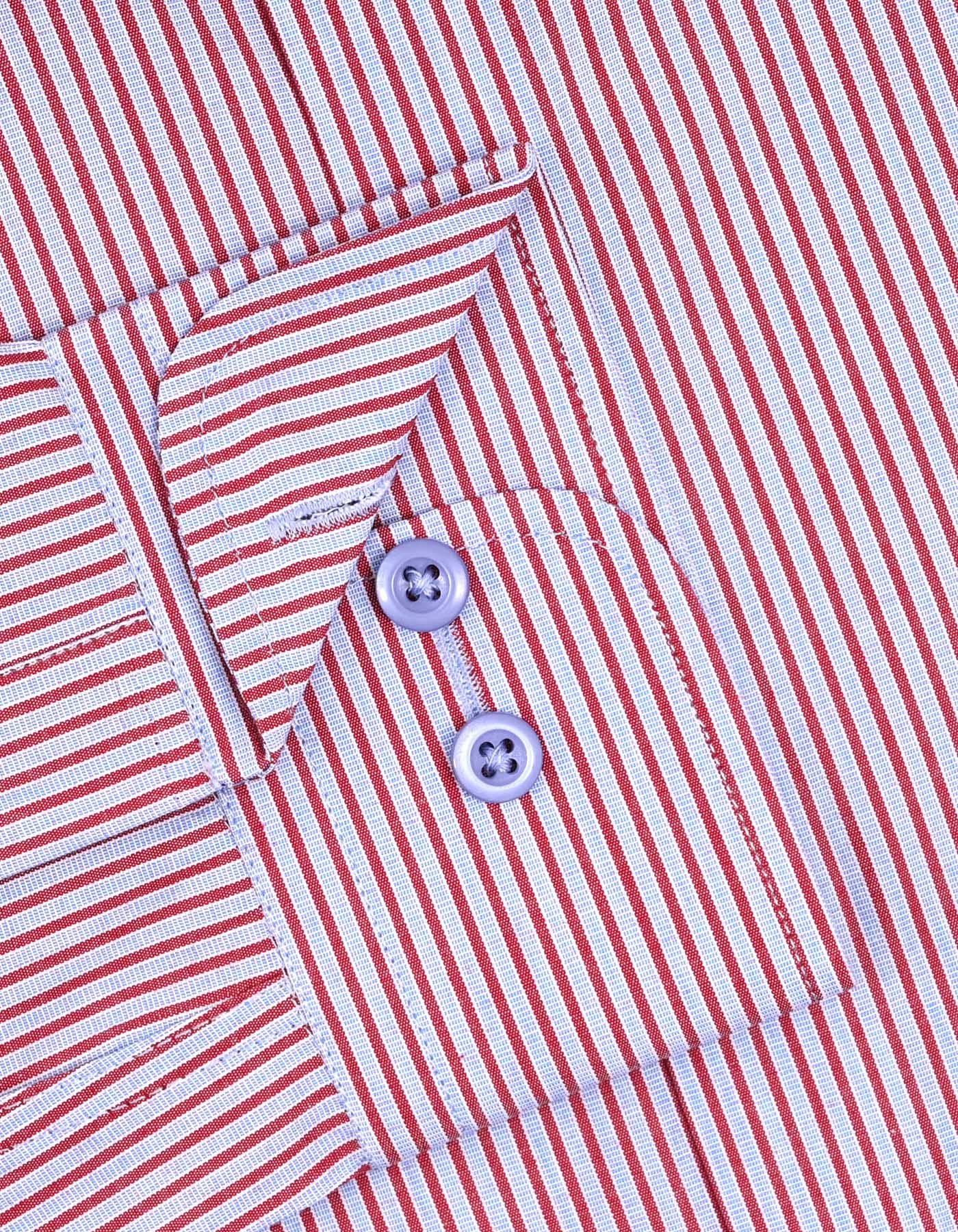 Stripe Maroon Tailored Smart Fit Shirt FS2870-3SF-15.5