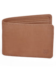 Camel Plain 100% Suede Leather Wallet