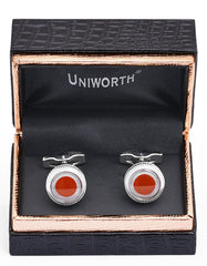 Red Circle Cufflink