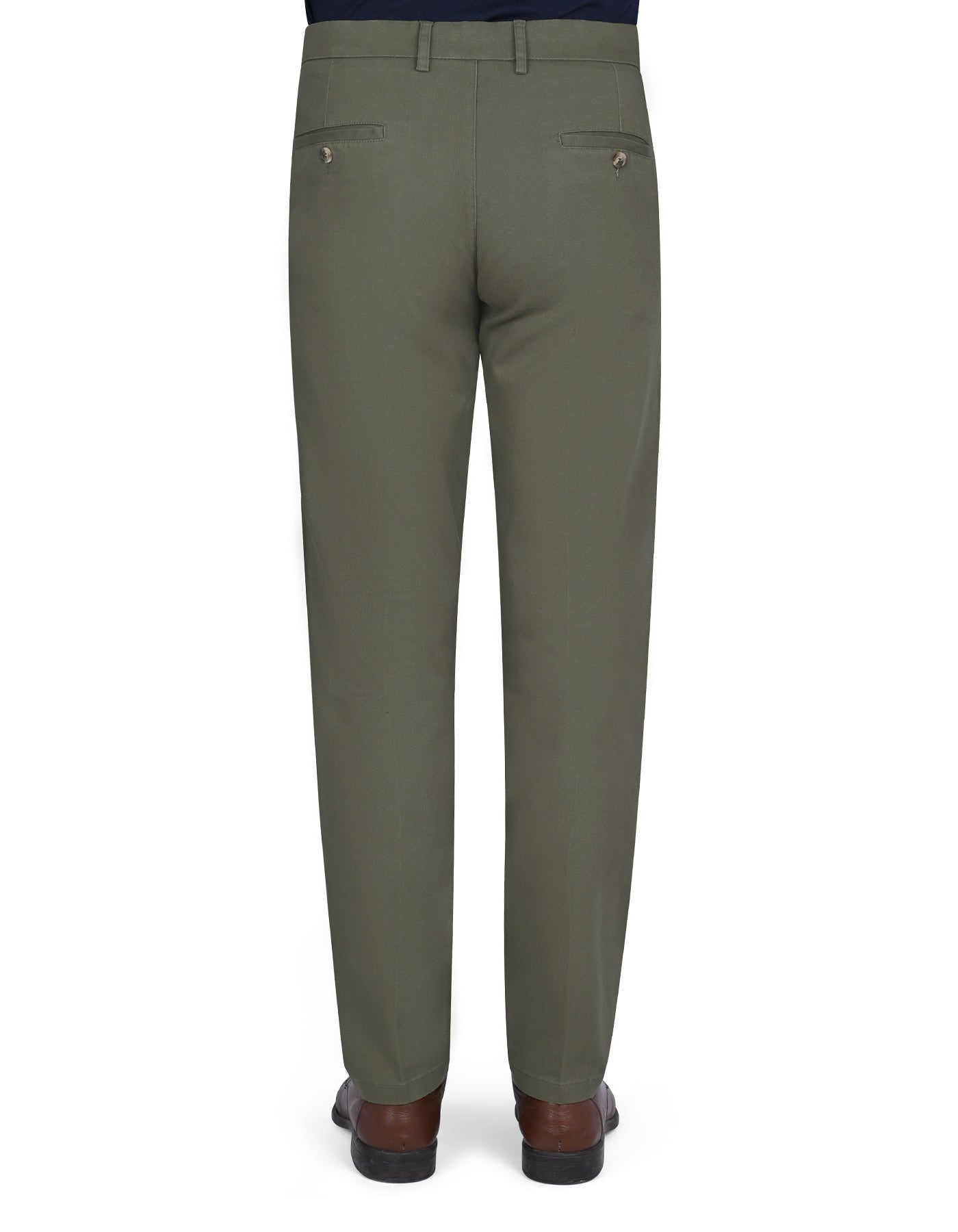 Olive Classic Fit Cotton Trouser FTC2525C-38