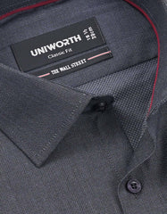 Self Grey Classic Fit Shirt FS20459RF-15