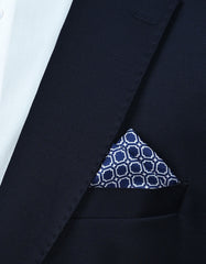 Blue Dotted Pocket Square