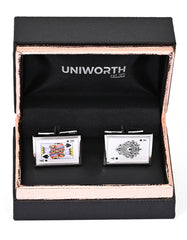 White Rectangle Cufflink