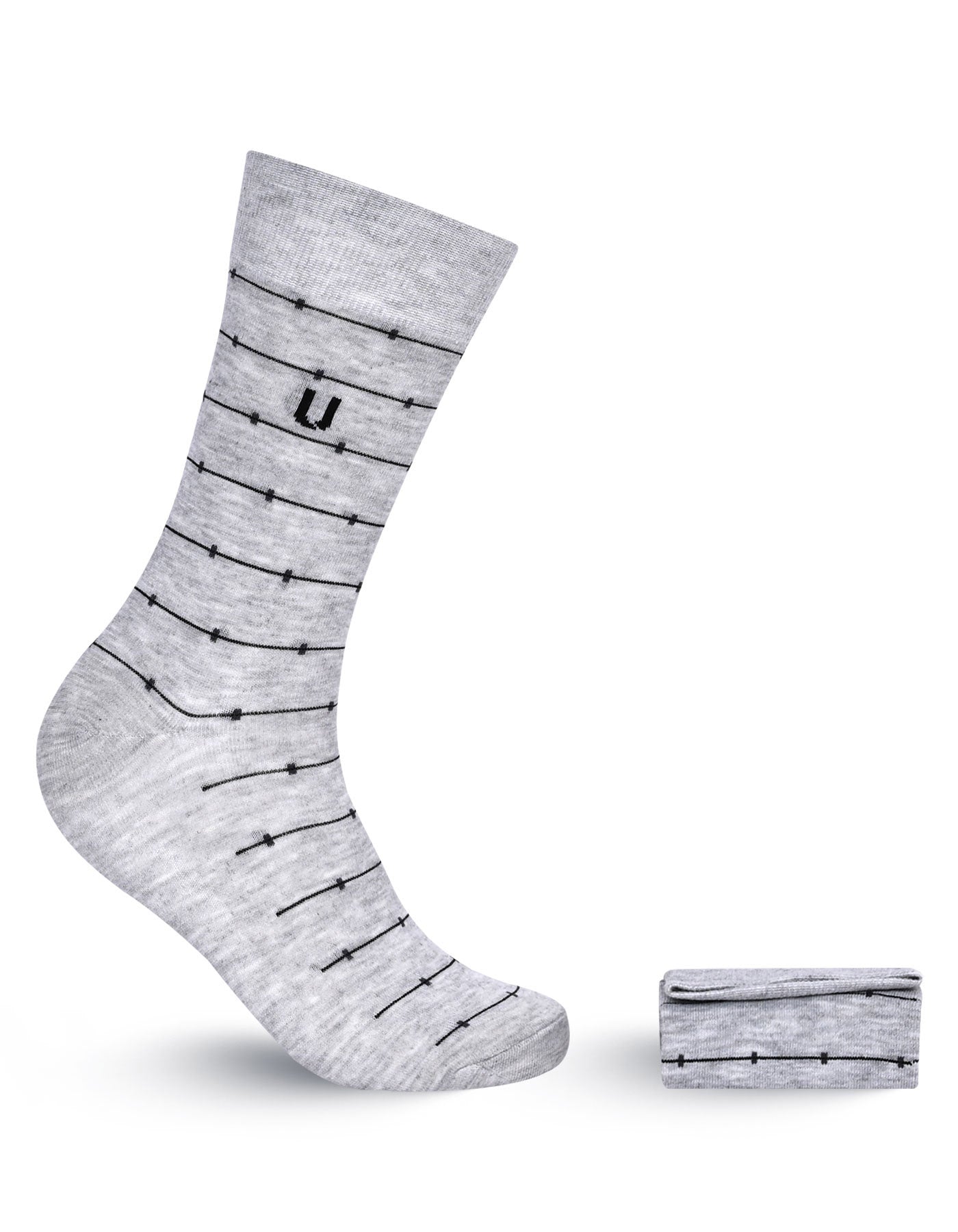 Grey Geometric Socks