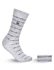 Grey Geometric Socks
