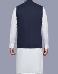 Navy Plain Waist Coat WC2616C-40