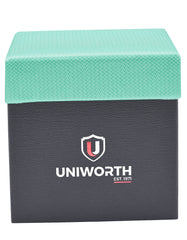 Turquoise Self Cufflink Tie Set