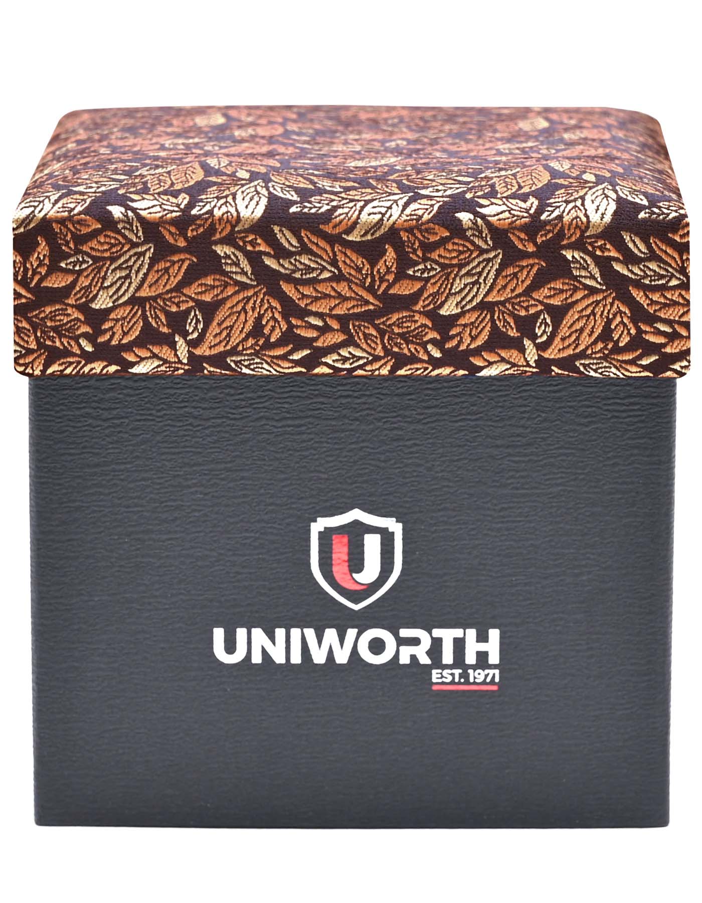 Copper Floral Cufflink Tie Set