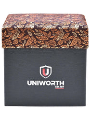 Copper Floral Cufflink Tie Set