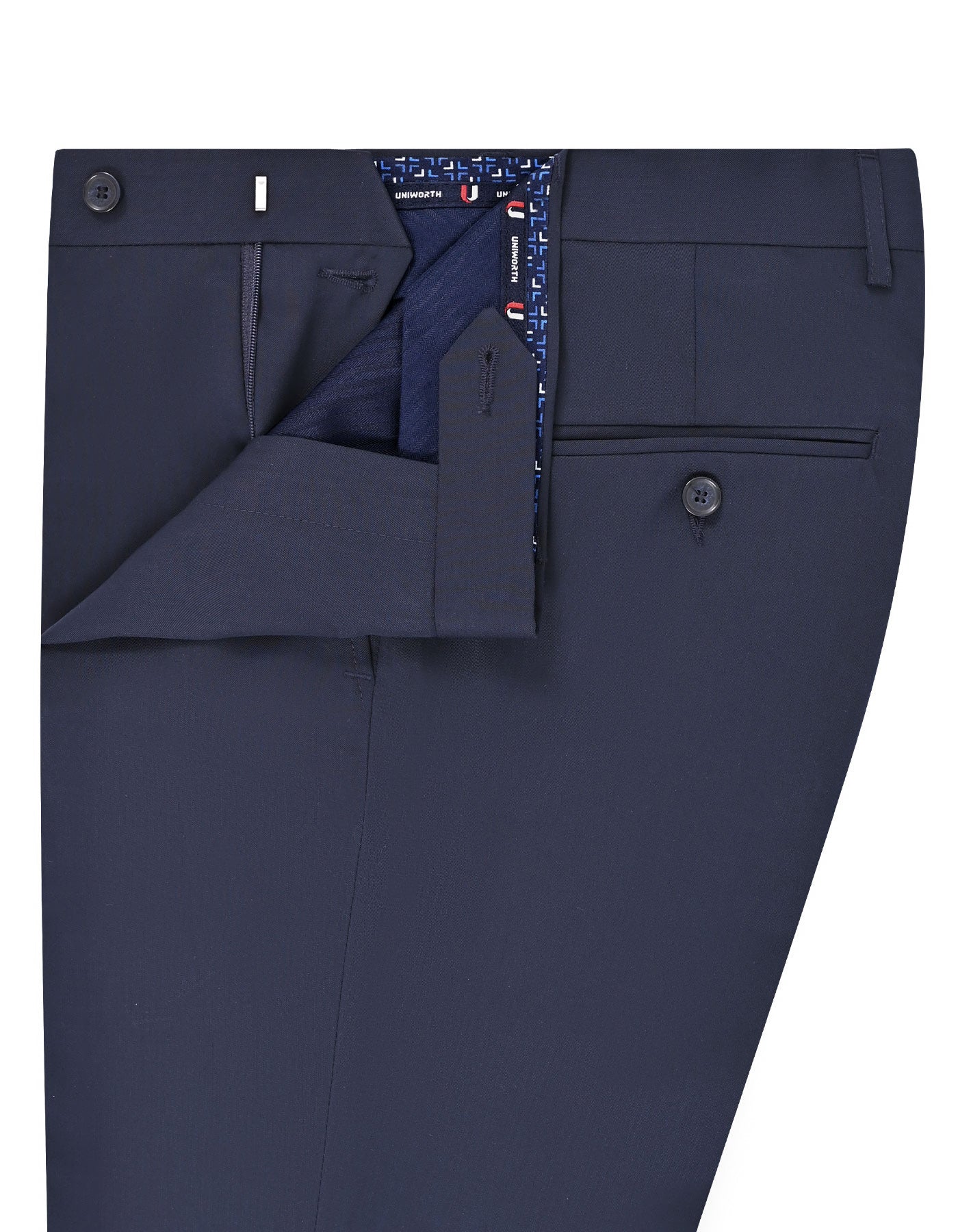 Navy Plain Formal Trouser Classic Fit FT487-4C-32