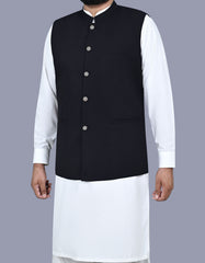 Black Plain Waist Coat WC2500-5C-38