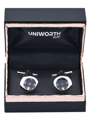 Charcoal Oval Cufflink