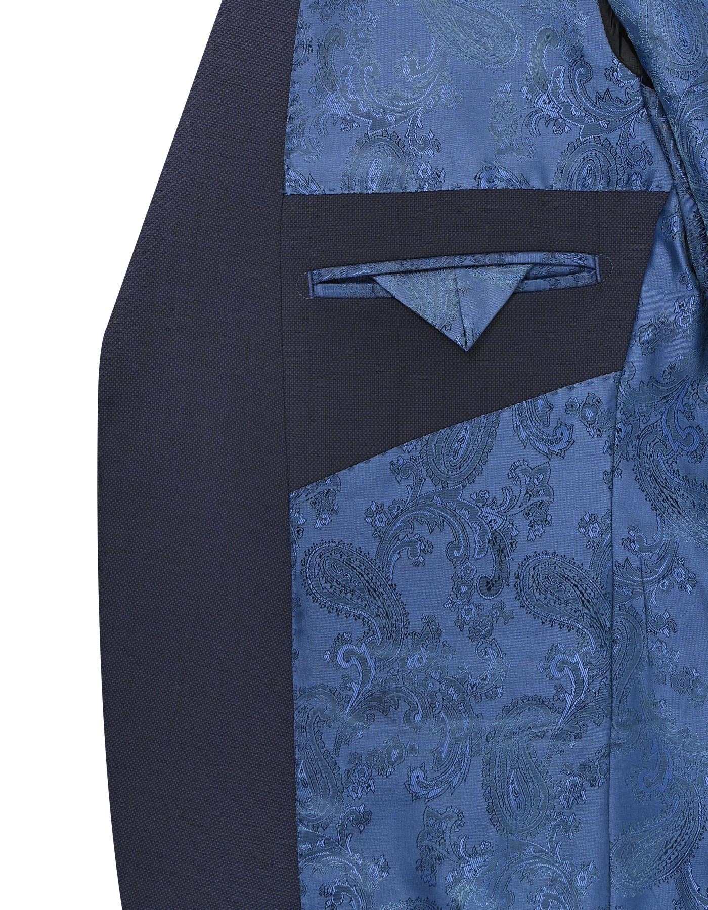 D Navy Texture Suit ST2734C-42