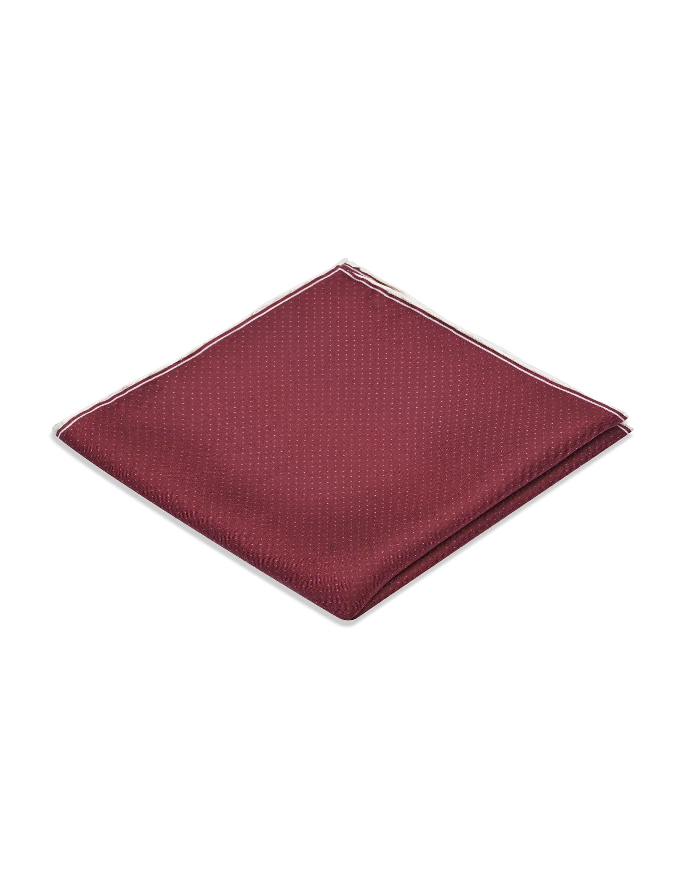 Maroon Dotted Pocket Square