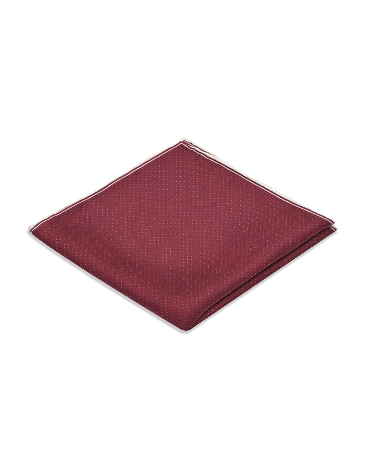 Maroon Dotted Pocket Square