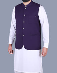 Plum Plain Waist Coat WC2311-3S-40