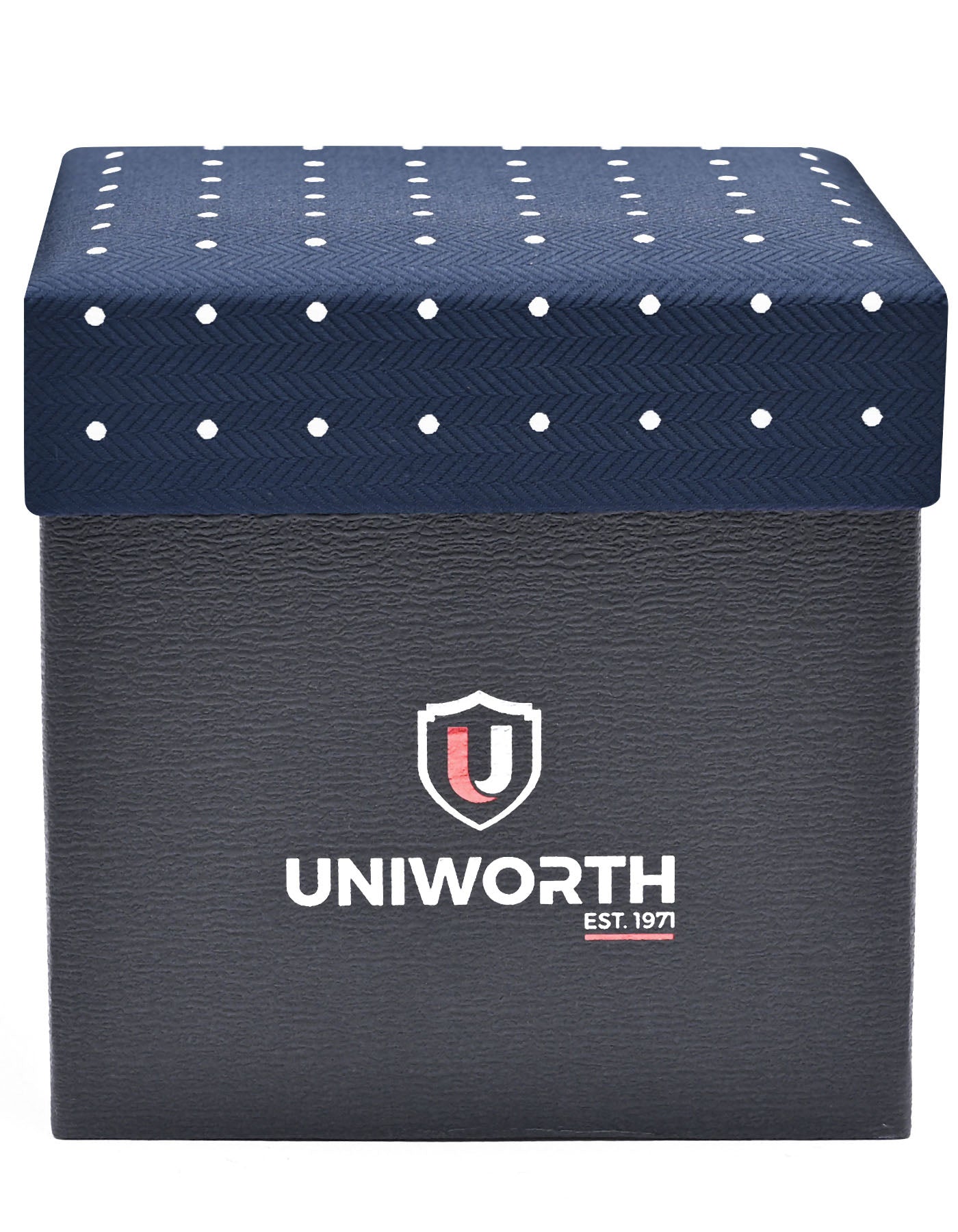 D Navy Dotted Cufflink Tie Set