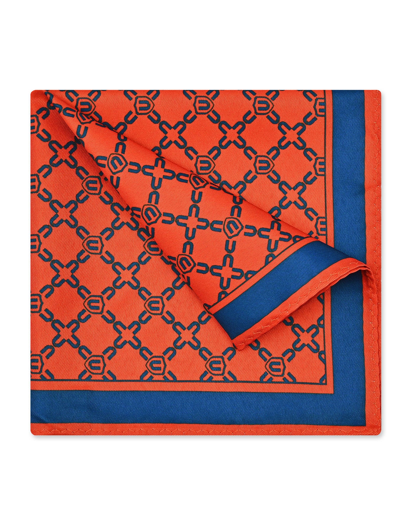 Red Geometric Pocket Square