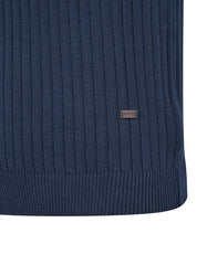 Navy Texture Pull Over SFA2514-2-L