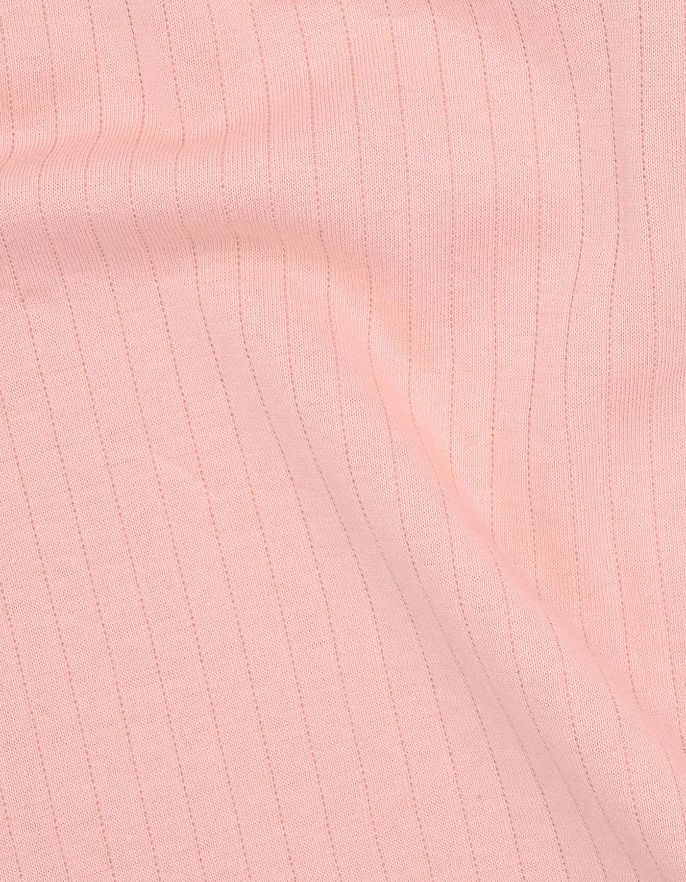 Base Pink Texture Jersey Polo Shirt